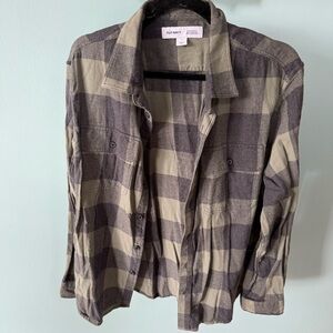 Old Navy Regular-Fit Built-In Flex Patterned Flannel Shirt Size Large